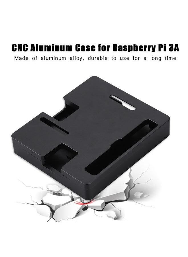 Thoraya Ultra-thin Aluminum Alloy CNC Case Portable Box for Raspberry Pi 3A Cooling Heatsink Black  - Image 5