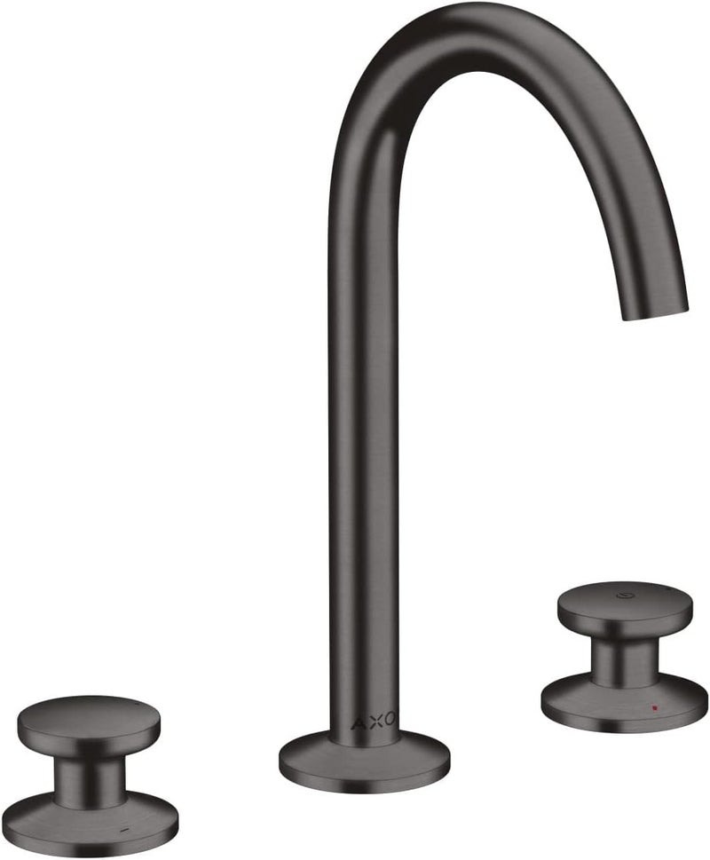 AXOR ONE Modern 2Handle 3Hole 10inch Tall Bathroom Sink Faucet in Brushed Black Chrome 48070341
