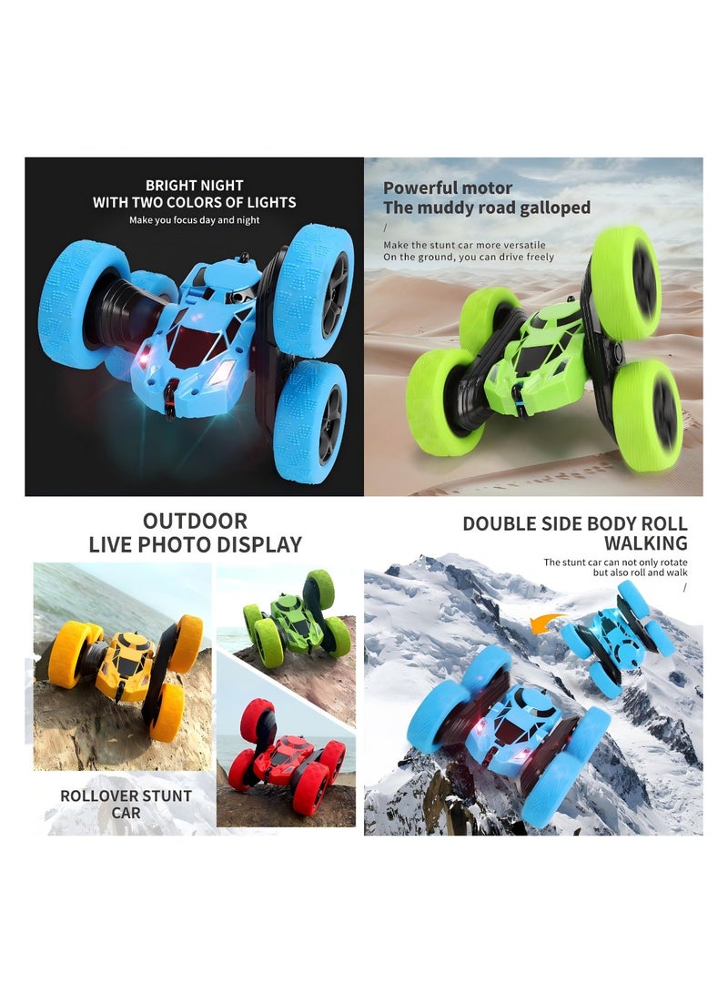 Loquat Remote Control Car Stunt RC Car, 2.4Ghz Double-sided 360° Rotation RC Track Headlight, Four-wheel Drive Off-road Drift RC Racing Toy - Image 4