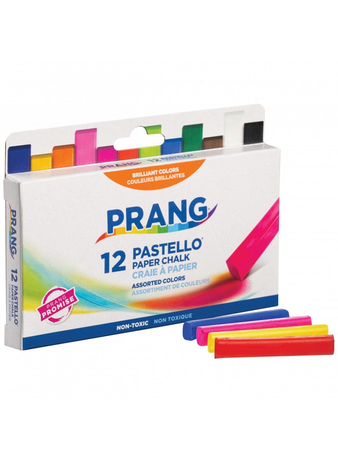 Prang طباشير ورق برانغ باستيلو، مربع، ألوان متنوعة، 12 قطعة - Image 2