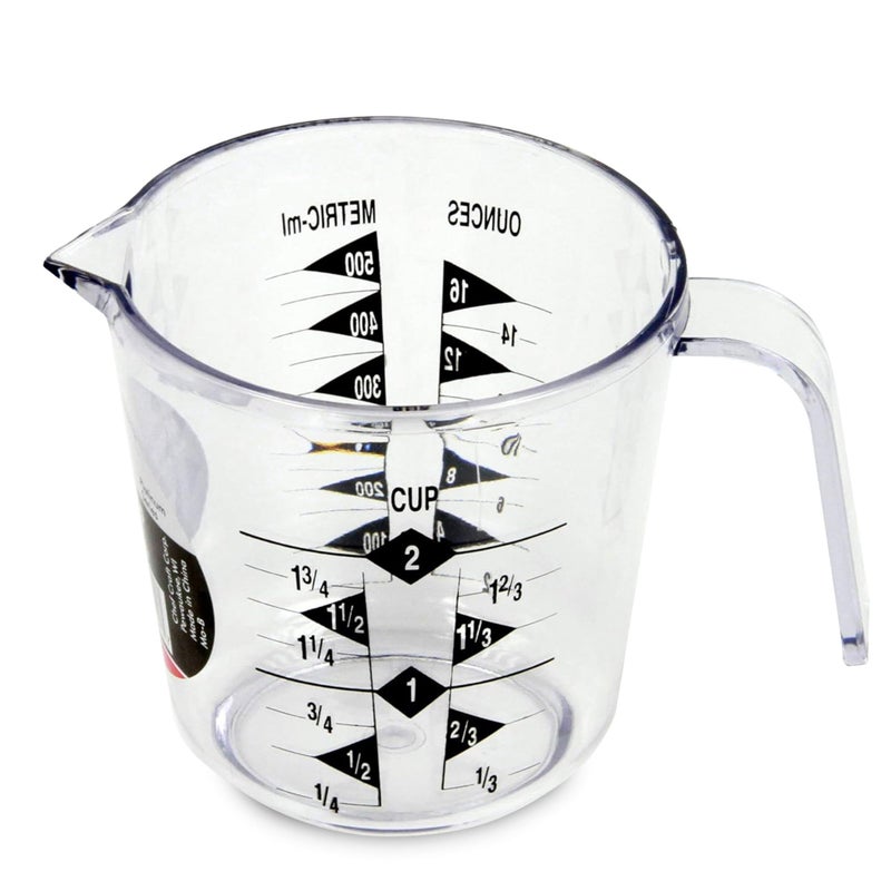 Chef Craft Select Plastic Measuring Cup, 2 Cup, Clear
