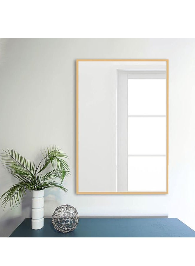 Wall Mirror Bathroom Mirror Full Length Mirror Full Body Mirror Gold Mirror Shower Mirror Dressing Mirror for Lvingroom Bedroom Entrance（60*90CM） - Image 1