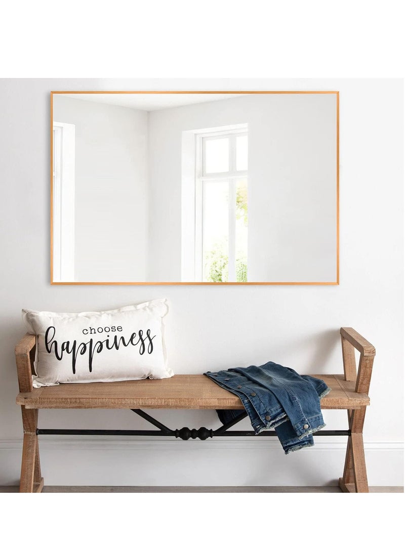 Wall Mirror Bathroom Mirror Full Length Mirror Full Body Mirror Gold Mirror Shower Mirror Dressing Mirror for Lvingroom Bedroom Entrance（60*90CM） - Image 4