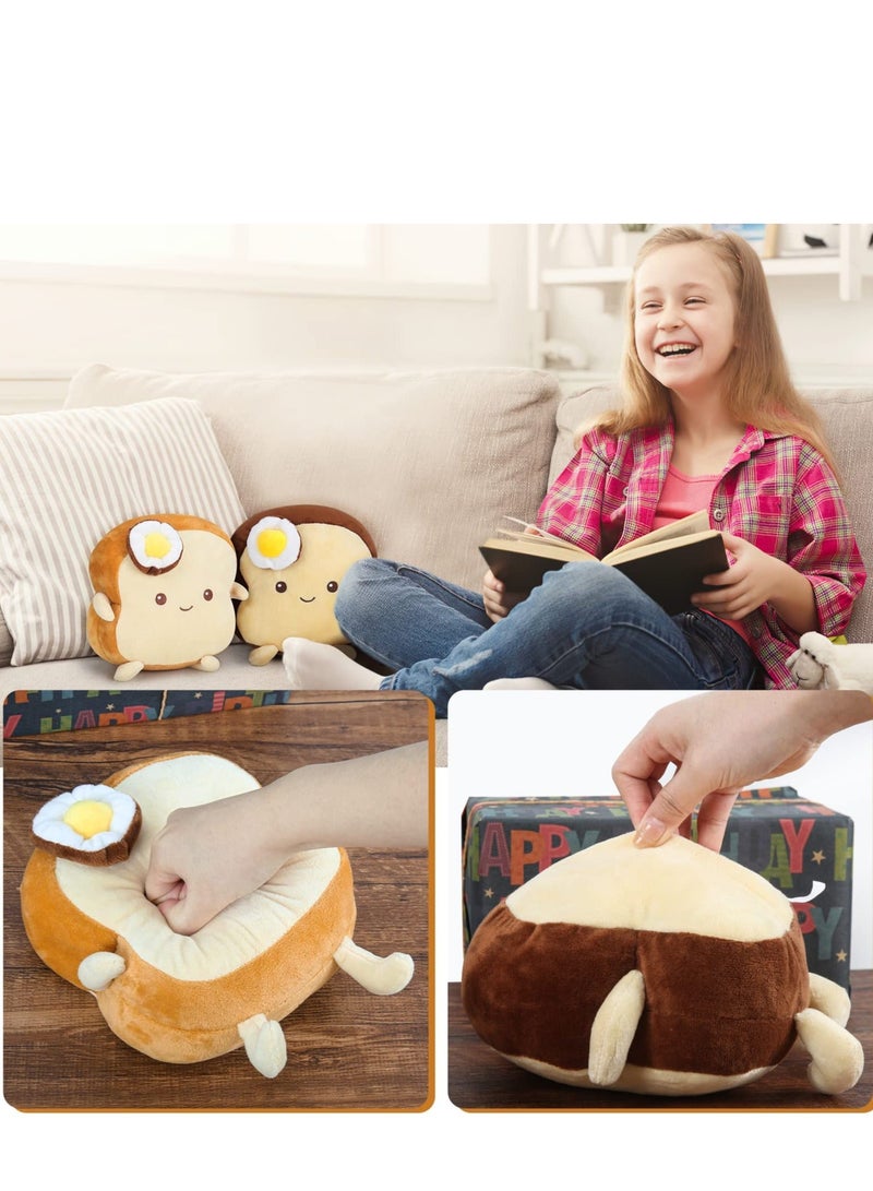 Captaintech Toast Bread Plush Pillow Toy, Toast Bread Cushion, Lovely Stuffed Plush Toast Sofa Pillow, Soft Plush Toy, Suitable for Home Bedroom Decorate - Image 5