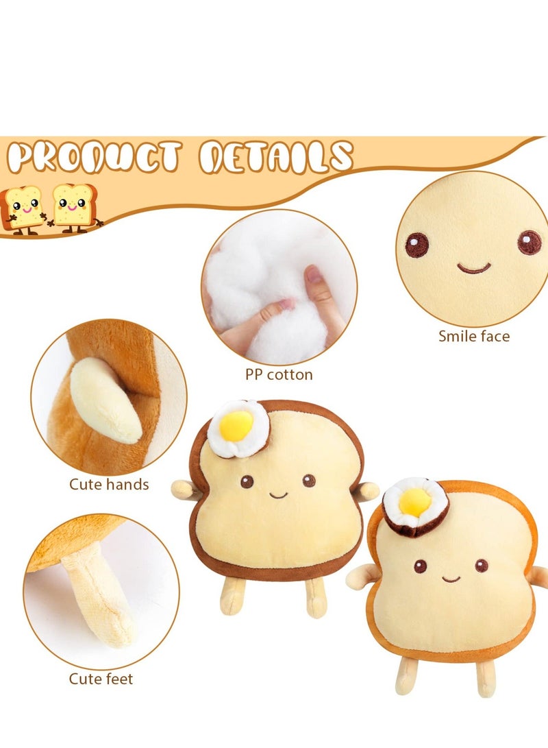 Captaintech Toast Bread Plush Pillow Toy, Toast Bread Cushion, Lovely Stuffed Plush Toast Sofa Pillow, Soft Plush Toy, Suitable for Home Bedroom Decorate - Image 3