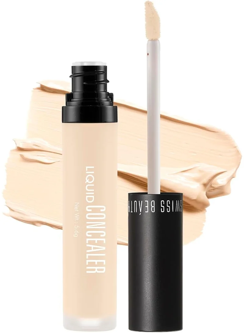 Swiss Beauty Swiss Beauty Liquid Light Weight Concealer With Full Coverage |Easily Blendable Concealer For Face Makeup With Matte Finish | Shade- Creamy Beige, 6g
