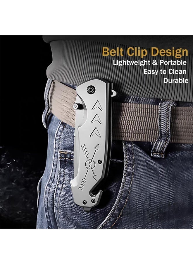 Pocket Folding with Stainless Steel Point Lock Blade Knives and Lightweight Lockback Multi-Tool for Camping, Outdoor - Image 3