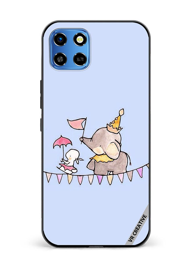 VR CREATIVE Protective Case Cover For Infinix Smart 6 HD Merry Elephant Design Multicolour - Image 1