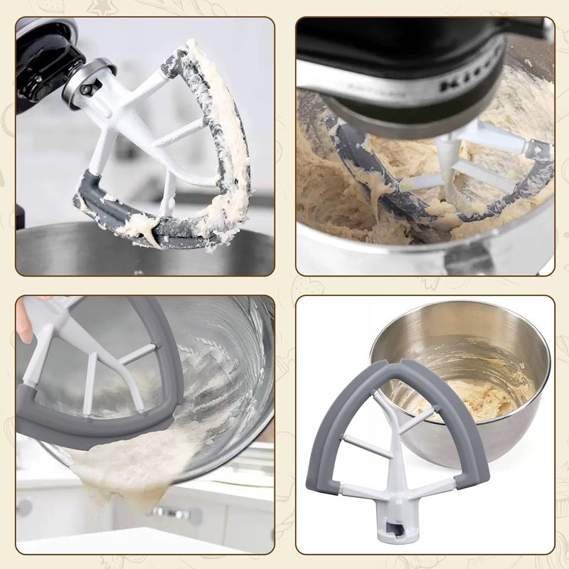 XYELEC خلاط حواف مرن متوافق مع ملحق كيتشن إيد 4.5-5QT، بديل خلاط متوافق مع ملحق كيتشن إيد، يناسب أوعية خلاط الوقوف ذو الرأس المائل 4.5-5 لتر بحواف سيليكون - Image 4