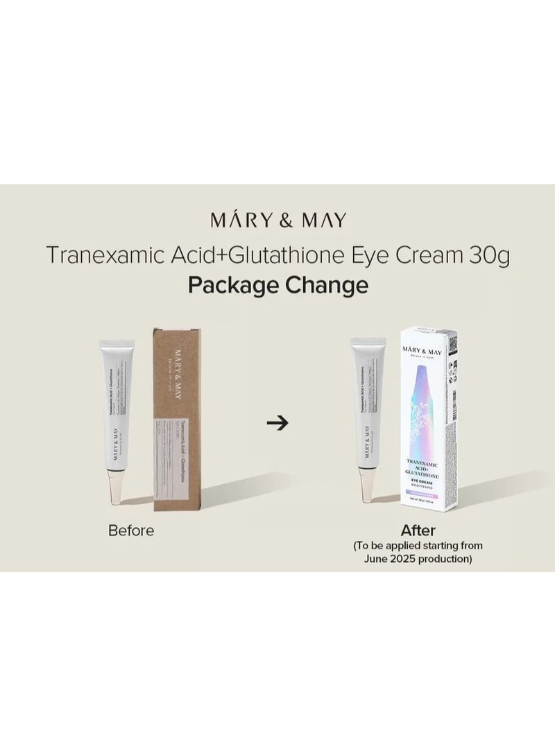 MARY & MAY Tranexamic Acid + Glutathion Eye Cream 30g WITHOUT BOX - Image 2