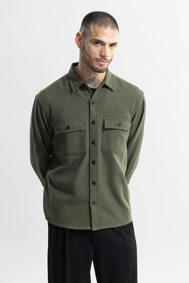 SNITCH Clyster Olive Overshirt - Image 4