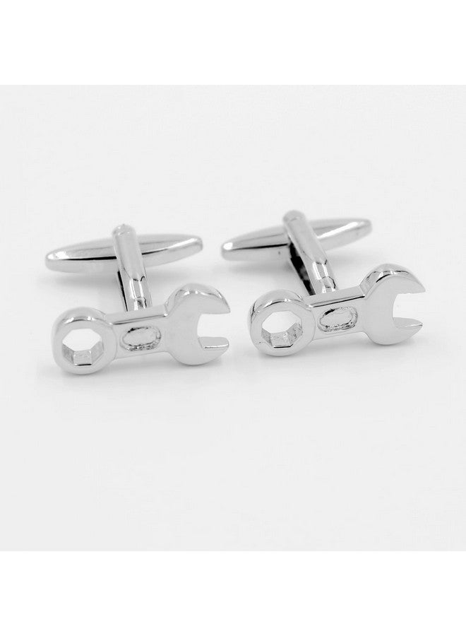 Vcufflinks Tools Spanner Wrench Cufflinks Shirt Carpenter Joiner Workman Mechanic Diy Tool - Image 2