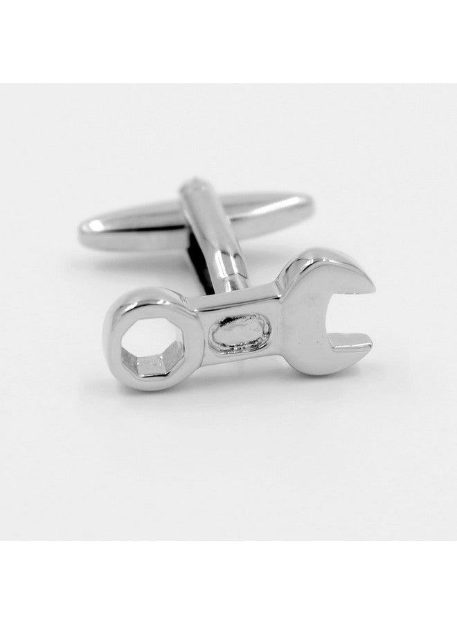 Vcufflinks Tools Spanner Wrench Cufflinks Shirt Carpenter Joiner Workman Mechanic Diy Tool - Image 3