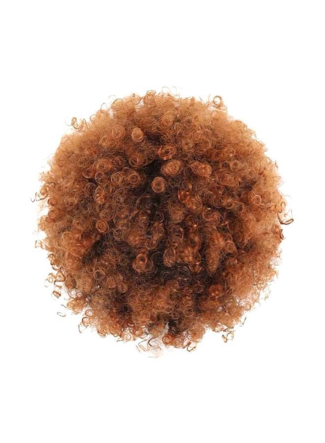 NIBEMINENT Curly Hair Extension Brown 15cm - Image 1