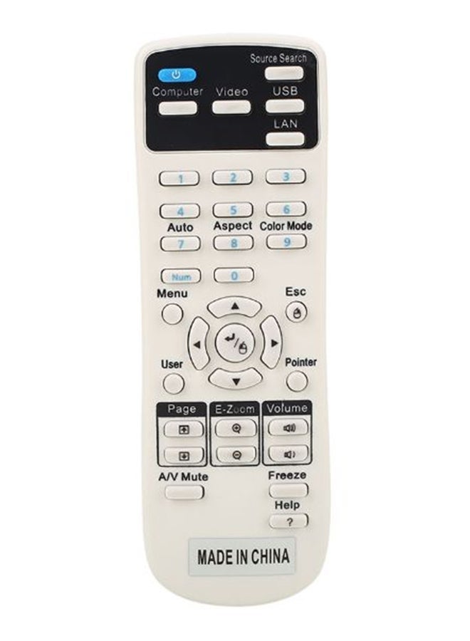 HuHa Projector Remote Control For EPSON 1599176 EX3220 EX5230 EX6220 EX7220 White
