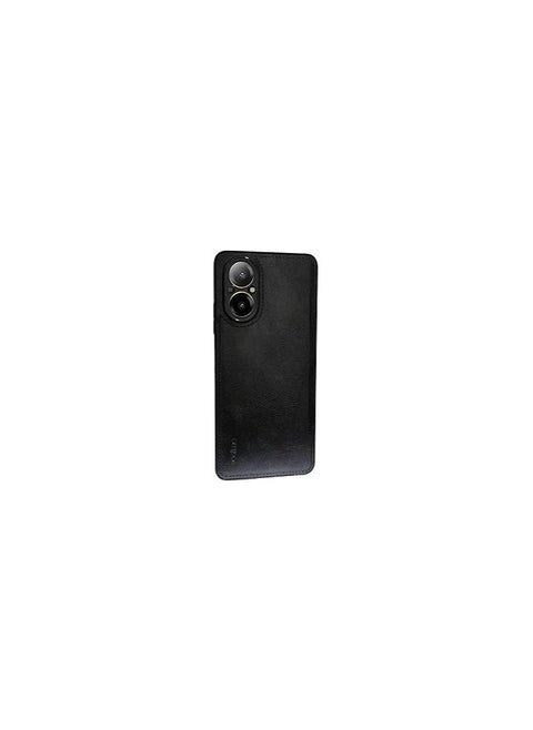 حافظة متوافقة مع حافظة Realme C67 4G، غطاء واقٍ مقاوم للصدمات مصنوع من الجلد الناعم المصنوع من مادة TPU المصنوعة من السيليكون ومضادة لبصمات الأصابع لهاتف Realme C67 4G (أسود)