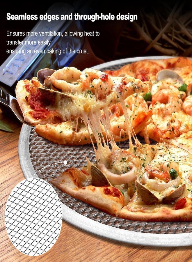 tchrules 3 Pcs Pizza Screen, 12 Inch Pizza Pan for Oven, Nonstick Pizza Tray for Oven, Dishwasher Safe & Microwave Safe (12 inch) - Image 2