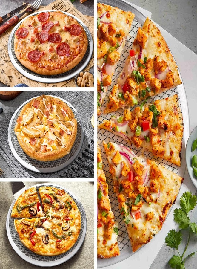 tchrules 3 Pcs Pizza Screen, 12 Inch Pizza Pan for Oven, Nonstick Pizza Tray for Oven, Dishwasher Safe & Microwave Safe (12 inch) - Image 4
