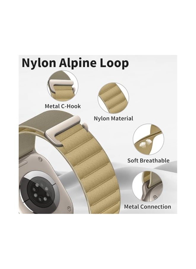 XICEN - 3 Pack for Apple Watch Alpine Loop Band 49mm 45mm 44mm 42mm , Adjustable Metal C-Hook,  Nylon Woven Sport Strap for iWatch Series Ultra/8/7/SE/6/5/4/3/2/1 - Image 1