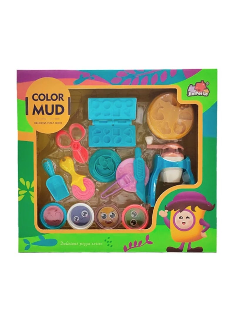 Colorful Playdough Set for Making Pizza