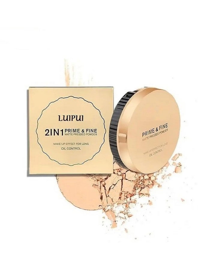Lui Pui LUIPUI Oil Control 2 in 1 Prime & Fine Matte Pressed Compact Powder Compact (NATURAL BEIGE, 20 g) - Image 1