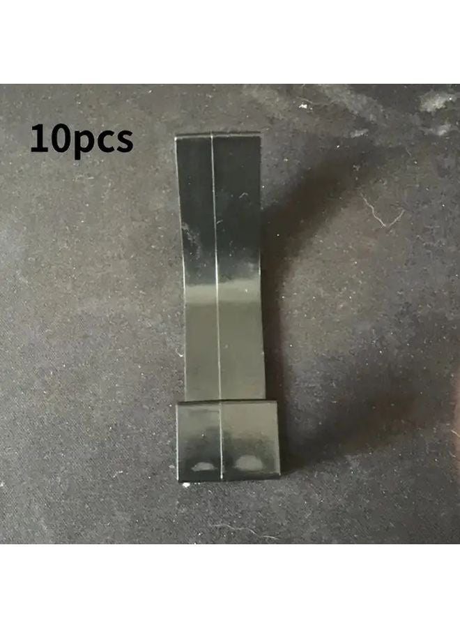 10 قطعة خطافات لاصقة سوداء بتصميم عصري بسيط للمناشف والمعاطف والمفاتيح وتنظيم الحمام والمنزل - Image 1