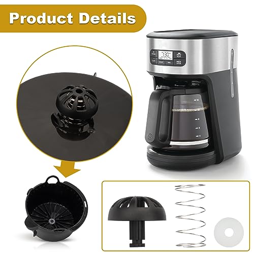 SuperDi Fits for Mr Coffee Replacement Basket Hamilton Beach Coffee Maker Parts,2-Pack Coffee Machine Brew Basket Bottom Spring Loaded Stopper Kits 990117900 990237500 185774-000-000 112435-000-000 - Image 3