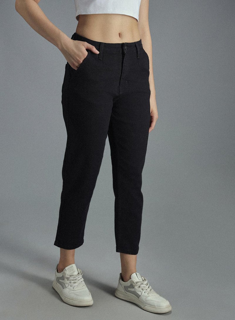 HIGH STAR Women Black Straight Fit High-Rise Stretchable Jeans - Image 5