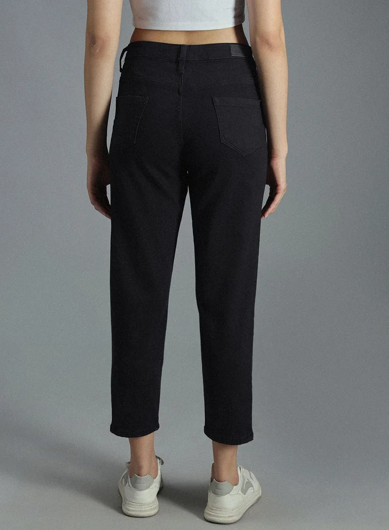 HIGH STAR Women Black Straight Fit High-Rise Stretchable Jeans
