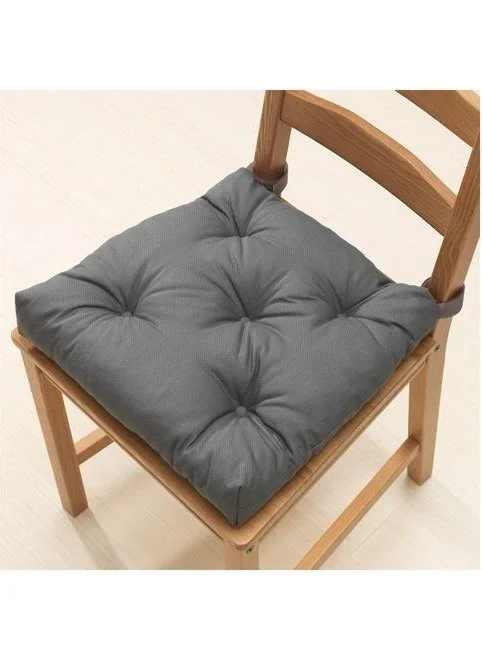 أيكيا Chair Cushion Velcro Dark Gray Color 40/35X38X7 cm Meridyendukkan Velcro-Cotton