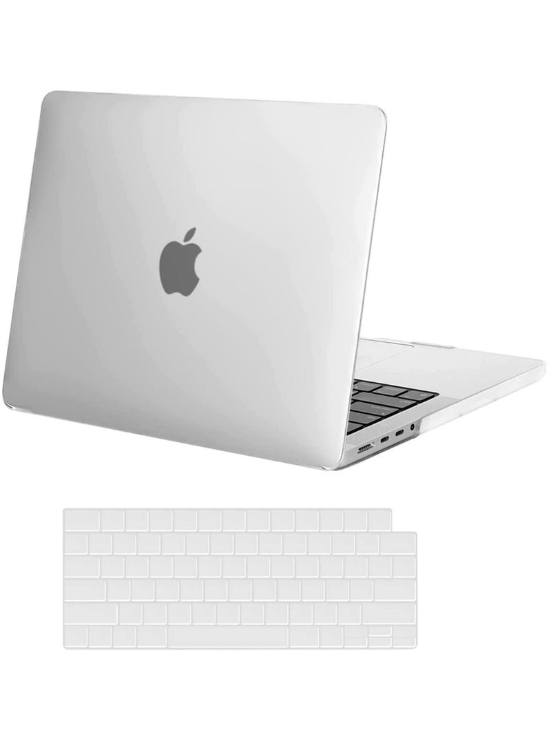 Generic - MacBook Pro 14 Inch Case 2021 2022 Release A2442 M1 Pro M1 Max With Liquid Retina XDR Display Touch ID Plastic Hard Shell And Keyboard Cover Skin Clear - Image 1