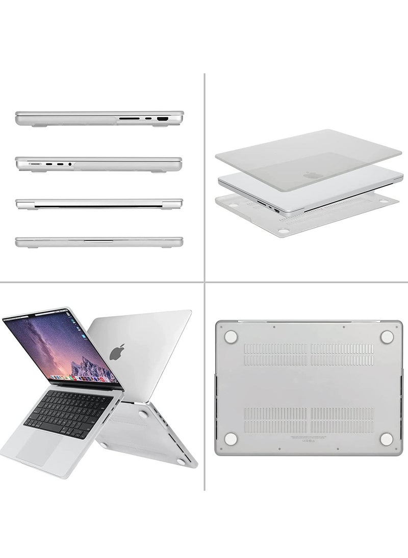 Generic - MacBook Pro 14 Inch Case 2021 2022 Release A2442 M1 Pro M1 Max With Liquid Retina XDR Display Touch ID Plastic Hard Shell And Keyboard Cover Skin Clear - Image 1