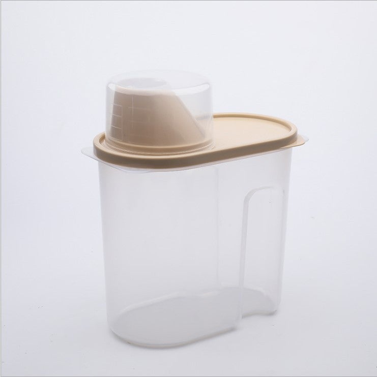 Food Grade Sealed Jar Moisture-proof Grain Spice Snacks Dry Goods Bottle Storage Box Transparent Kitchen Storage Jar 8# Nordic rice small size 1.9L 