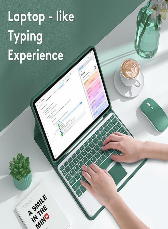 Touched Keyboard Case Compatible with IPad 11th Generation A16 11 Inch 2025 Cover with Wireless Removable Bluetooth Keyboard Mouse and Protective Case with Pen Slot - Image 3