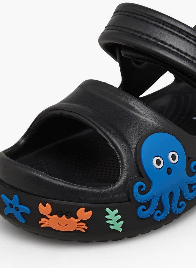 Aqua Boys Applique Detail Hook & Loop Sandals - Image 4