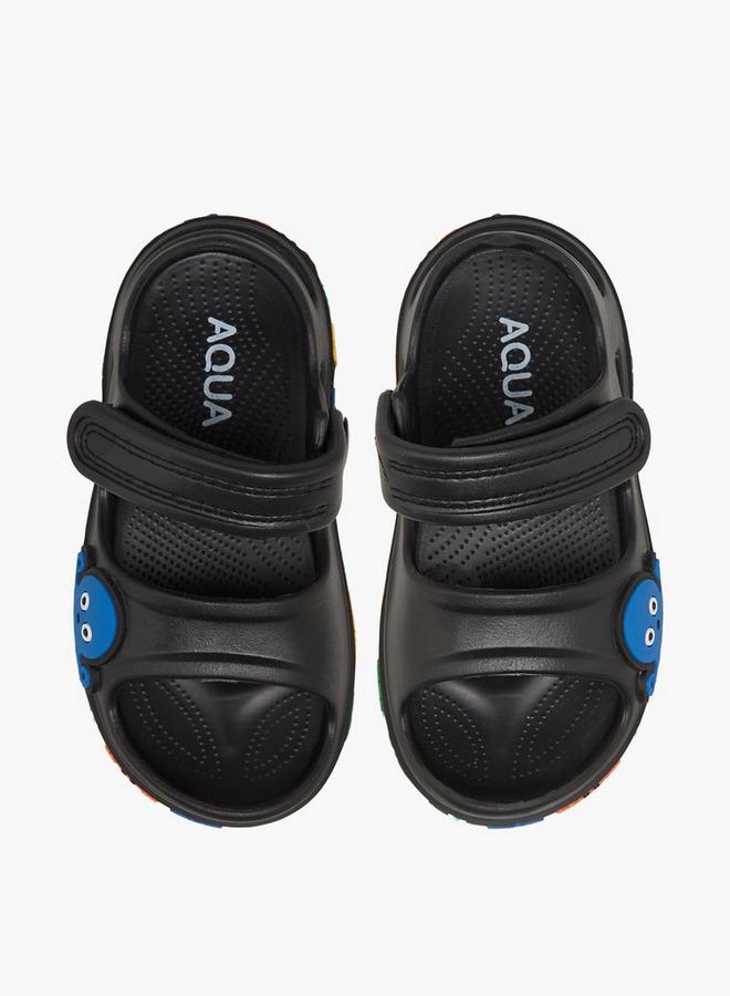 Aqua Boys Applique Detail Hook & Loop Sandals - Image 1