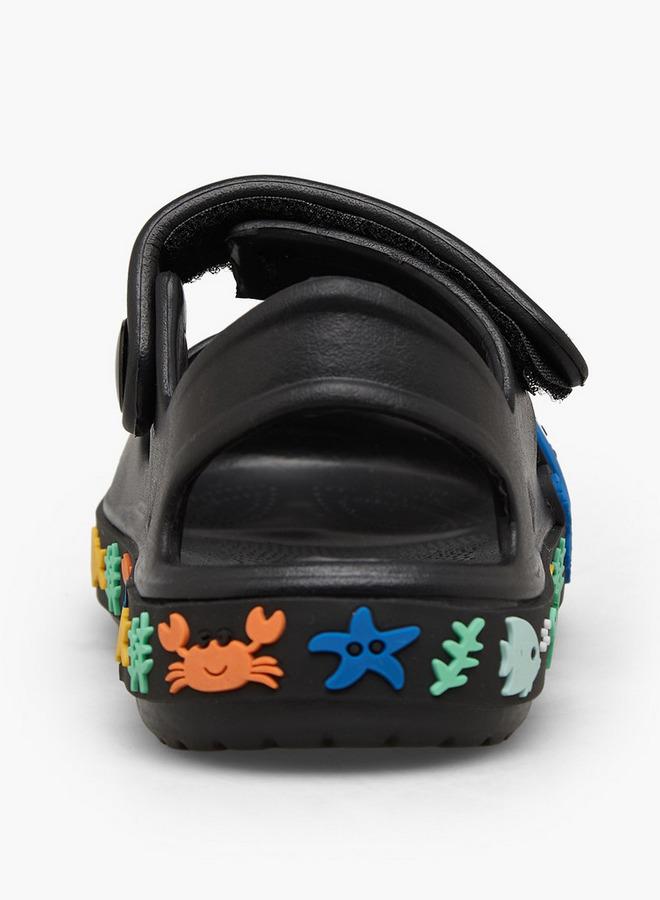 Aqua Boys Applique Detail Hook & Loop Sandals - Image 5