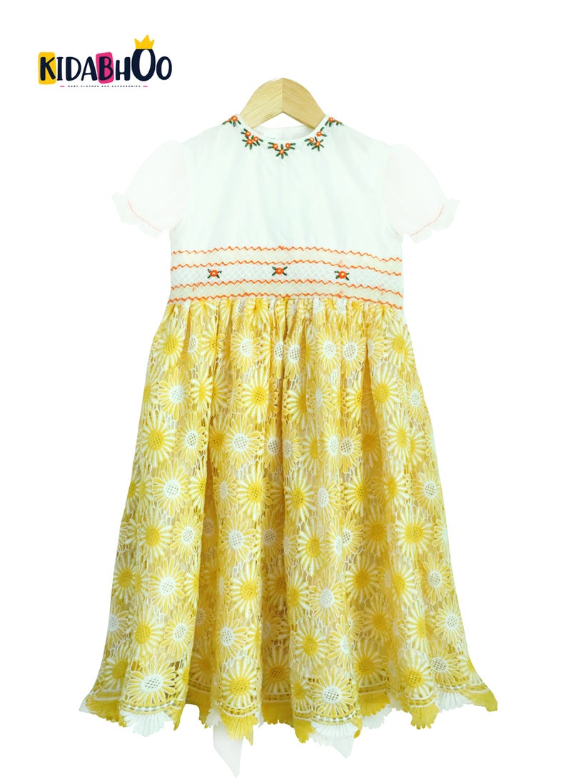 كيدابهو فستان أطفال سموكد للبنات - صني ميدوز - Image 1