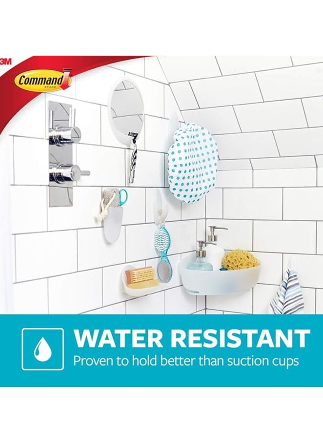 Generic Command Towel Large Hook Clear Frosted, 1 Hook+ 2 Strips/pack | Holds 2.2kg | White color | Water-Resistant Strips | Organize | Decoration | No Tools | Holds Strongly | Damage-Free Hanging 3m  - Image 5