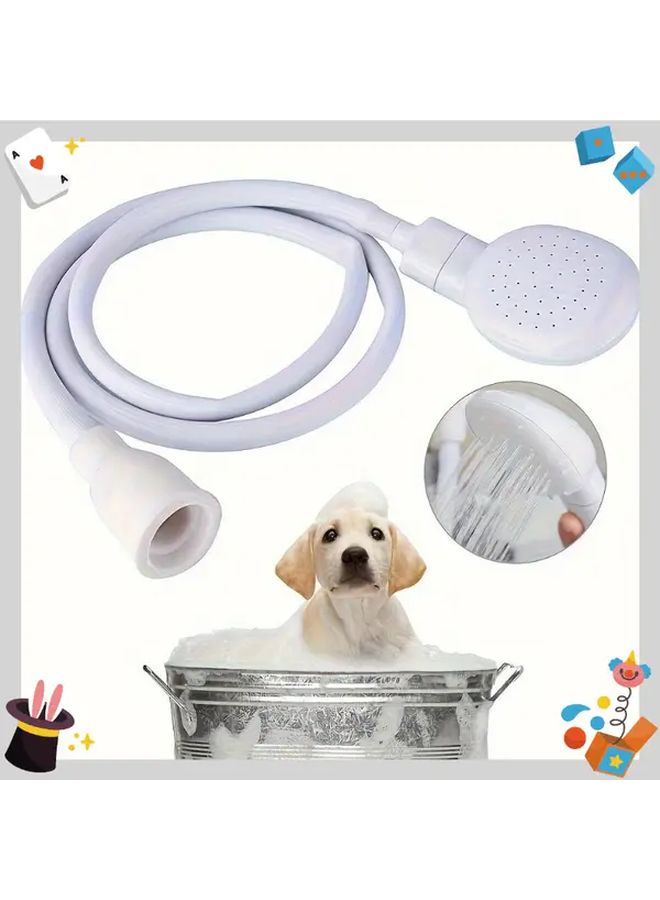 White Adjustable Faucet Extender Hose Flexible Plastic Leak Proof For Sink Outdoor - Image 1
