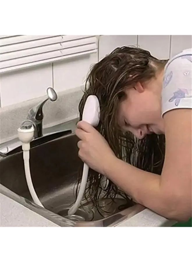 White Adjustable Faucet Extender Hose Flexible Plastic Leak Proof For Sink Outdoor - Image 4