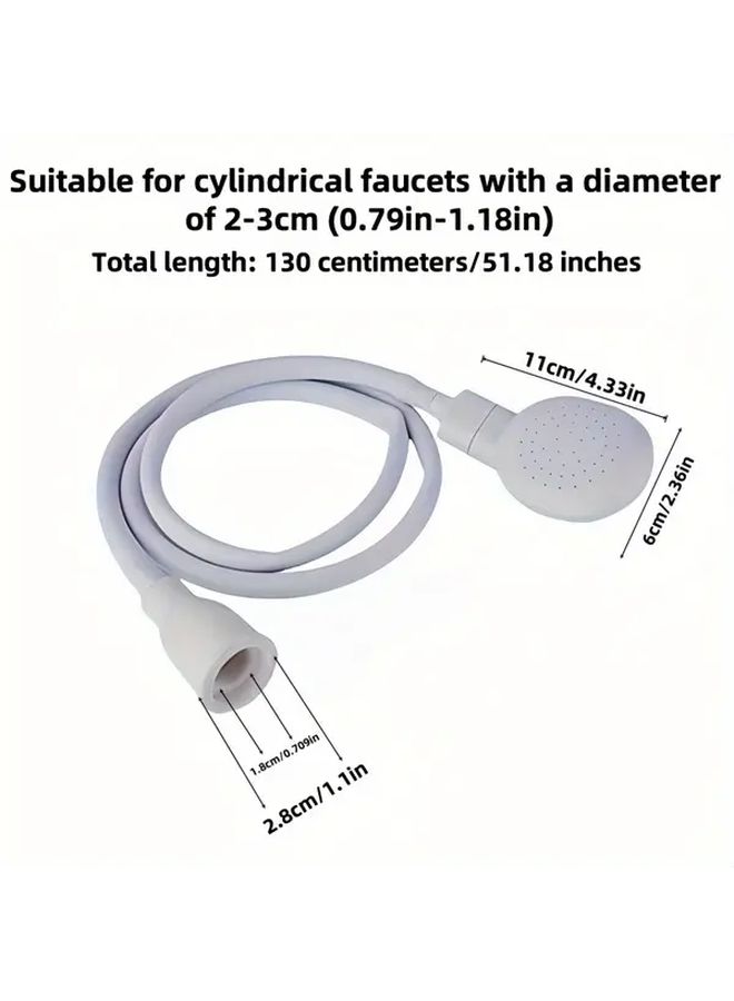 White Adjustable Faucet Extender Hose Flexible Plastic Leak Proof For Sink Outdoor - Image 3