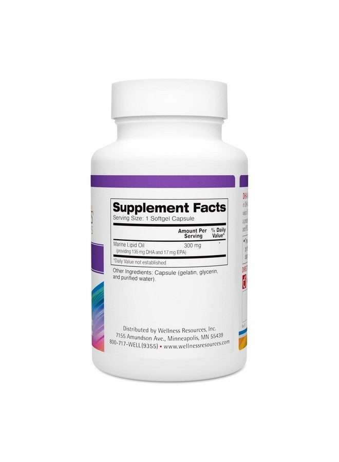 Wellness Resources DHA Kids - Mercury-Free Fish Oil 135 mg DHA/150mg Omega 3s per Capsule (90 Capsules) - Image 2