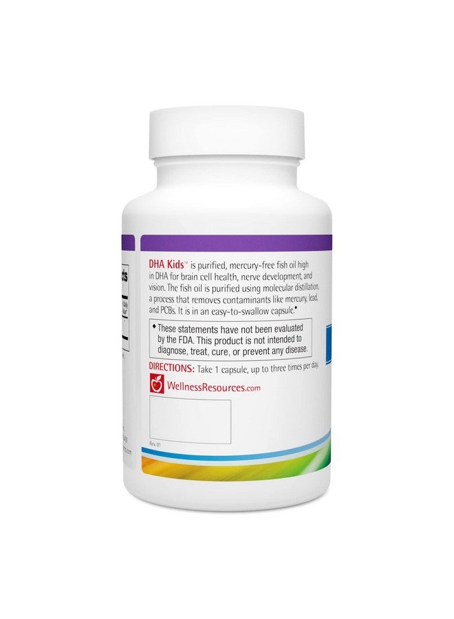 Wellness Resources DHA Kids - Mercury-Free Fish Oil 135 mg DHA/150mg Omega 3s per Capsule (90 Capsules) - Image 3