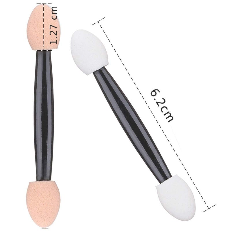 Akstore Disposable Dual Sides Eye Shadow Sponge Applicator Eyeshadow Brushes Makeup Brush (30PCS-Black) - Image 2