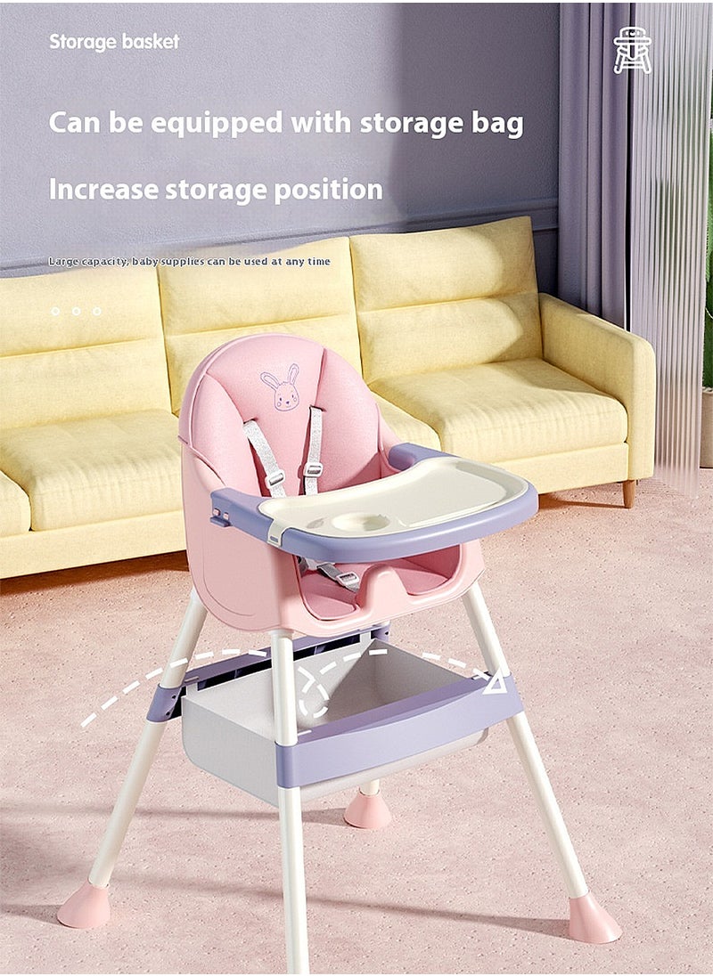 MaBaby Multifunctional Baby High Chair, Portable And Adjustable Baby Dining Chair, Easy Clean Baby Toddler Eating Chair  - Image 4