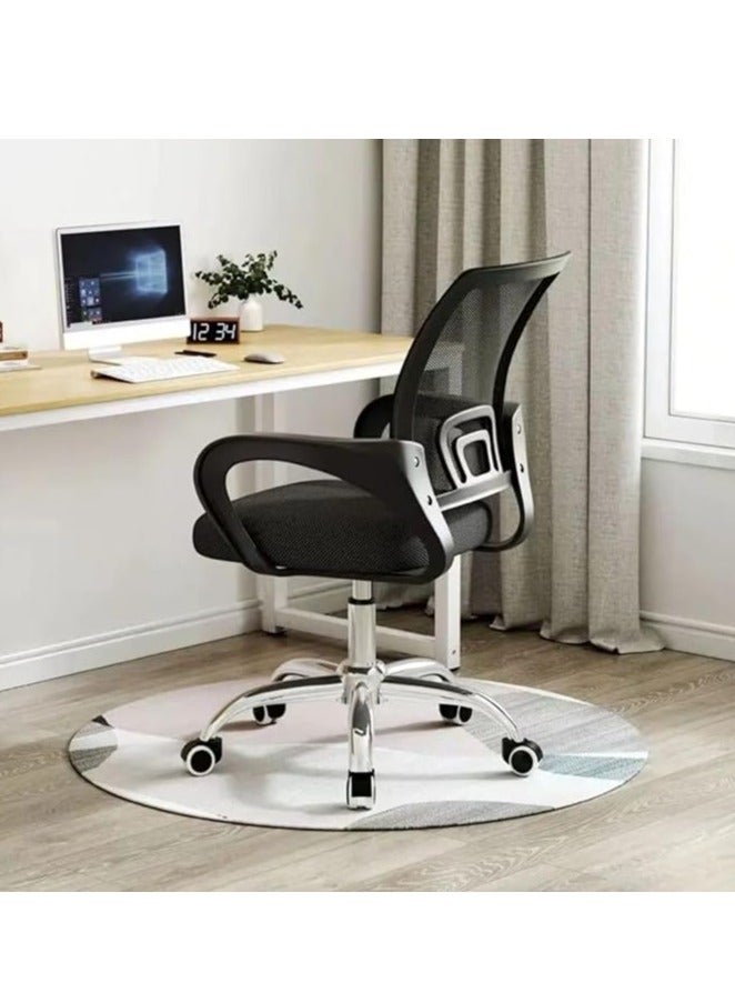 2pcs Office Chair Ergonomic Computer Chair Height Adjustable Desk Chair with Lumbar Support Backrest Comfortable Rotating Chair for Home Office - Image 2