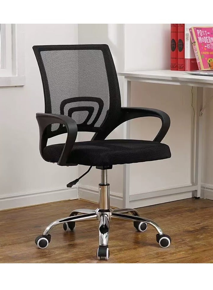 2pcs Office Chair Ergonomic Computer Chair Height Adjustable Desk Chair with Lumbar Support Backrest Comfortable Rotating Chair for Home Office - Image 3