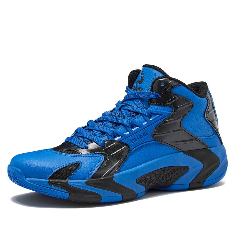 SHAQ Devastator 2.0 High Top Basketball Shoes for Men, Indoor or Outdoor Court Basketball Mens Sneakers - Black, White, Green or Blue Size 8 to 13 - Medium Blue/Black, 10 Medium - Image 1