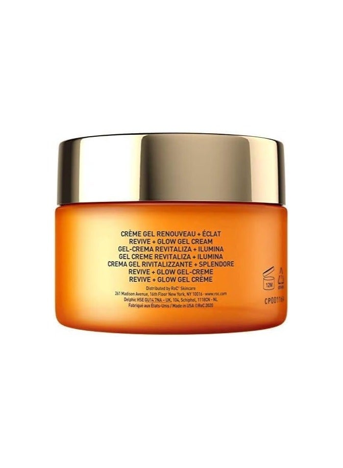 RoC Multi Correxion Revive Glow Vitamin C Gel Cream  Anti Wrinkle and Aging Moisturiser  Visibly Plumps and Brightens Skin Skin Radiance Enhancement Hypoallergenic and Oil Free Skin Care 50 ml - Image 3